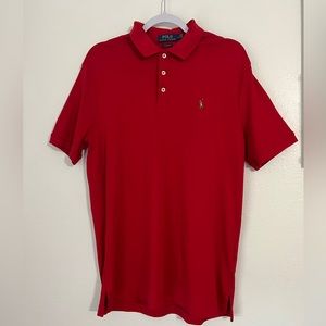 Polo Ralph Lauren Red Classic Fit  Short Sleeve Polo Shirt Men's